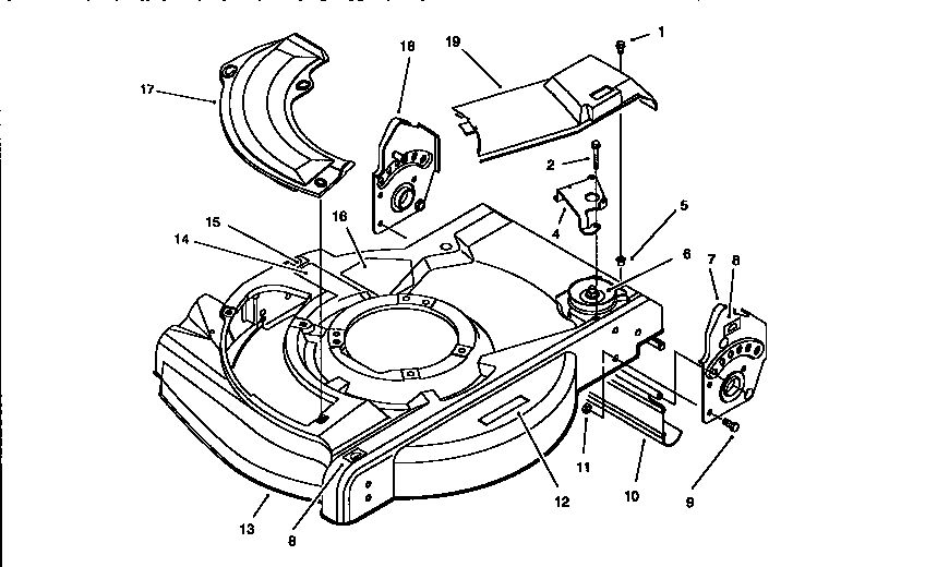 Cover Assembly Diagram and Parts List for 10314 6900001 AND UP Lawn Boy Lawn Mower